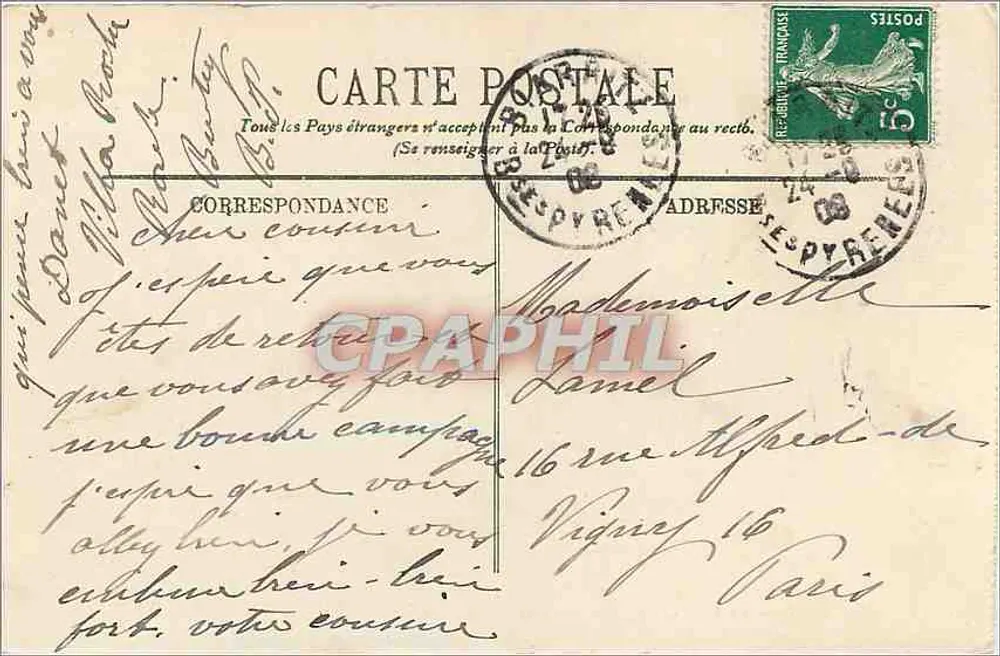 Blarritz — A Costa dos Bascos em tempo de tempestade — LL. — N° 74 - Verso