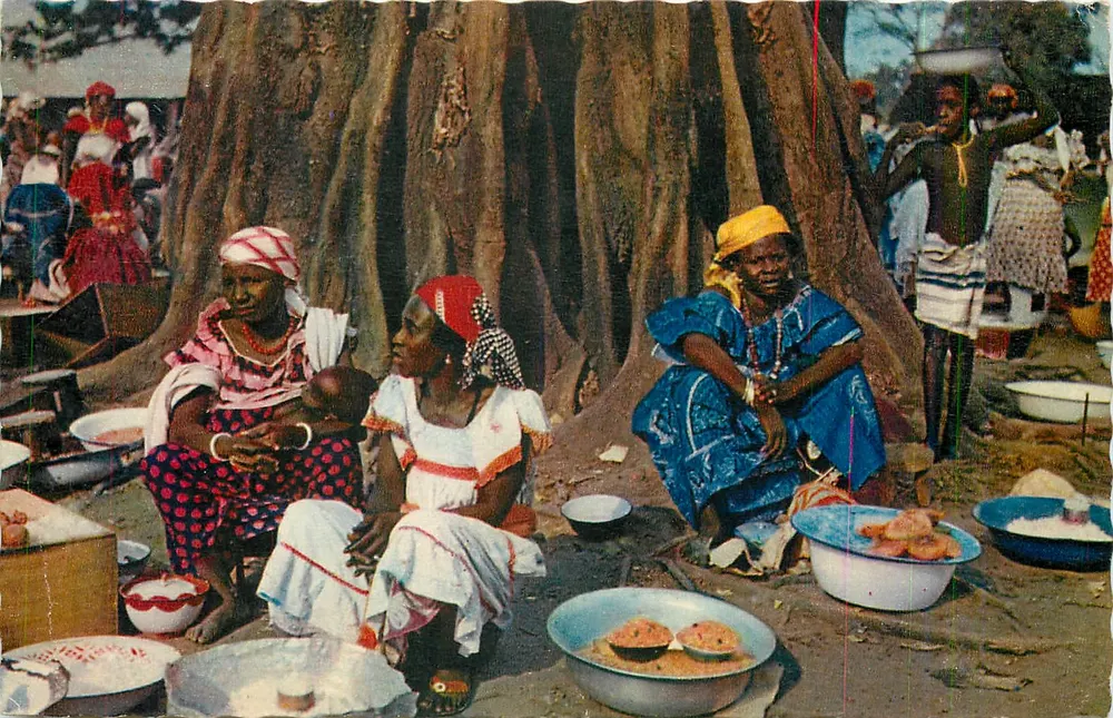 Markt unter einem großen Baobab — Afrika in Farben, Nr. 3449 - Vorderseite