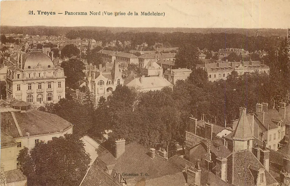 Troyes — Panorama Nord (Ansicht vom Madeleine) — Sammlung T.G. - Vorderseite