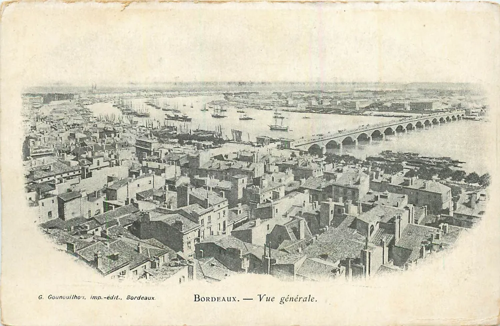 Bordeaux — Vista geral — G. Gounouilhou, imp.-editor, Bordeaux - Frente