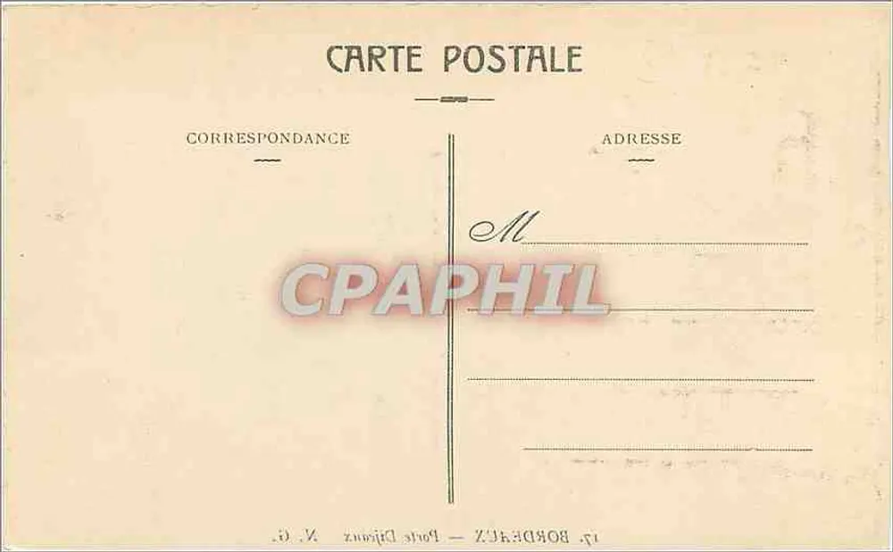 Bordeaux — Porta Dijeaux — N.G. n°17 - Verso