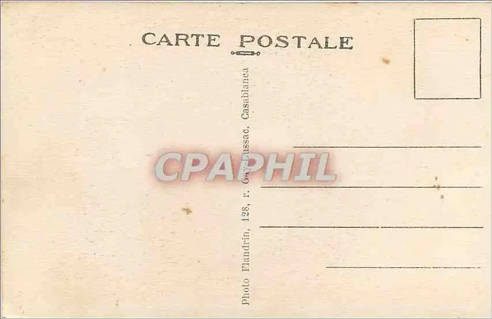Casablanca — Der reservierte Viertel • Die große Avenue — Photo Flandrin - Rückseite