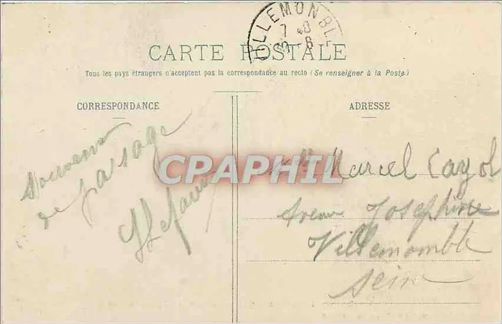 Clermont-Ferrand — Die Versteinerte Quelle des Natürlichen Brückenteils — Lib. Bougé-Béal, 24 Rue de l’Ecu - Rückseite