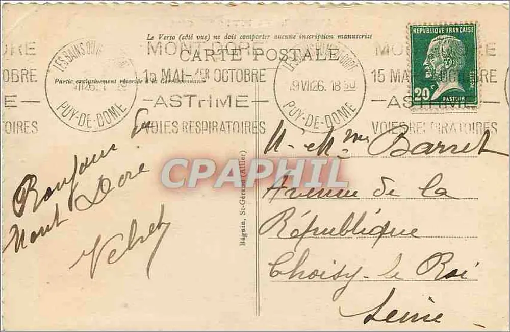Il Lago di Guéry e i Monts-Dore — Ideal, n° 3131 - Verso