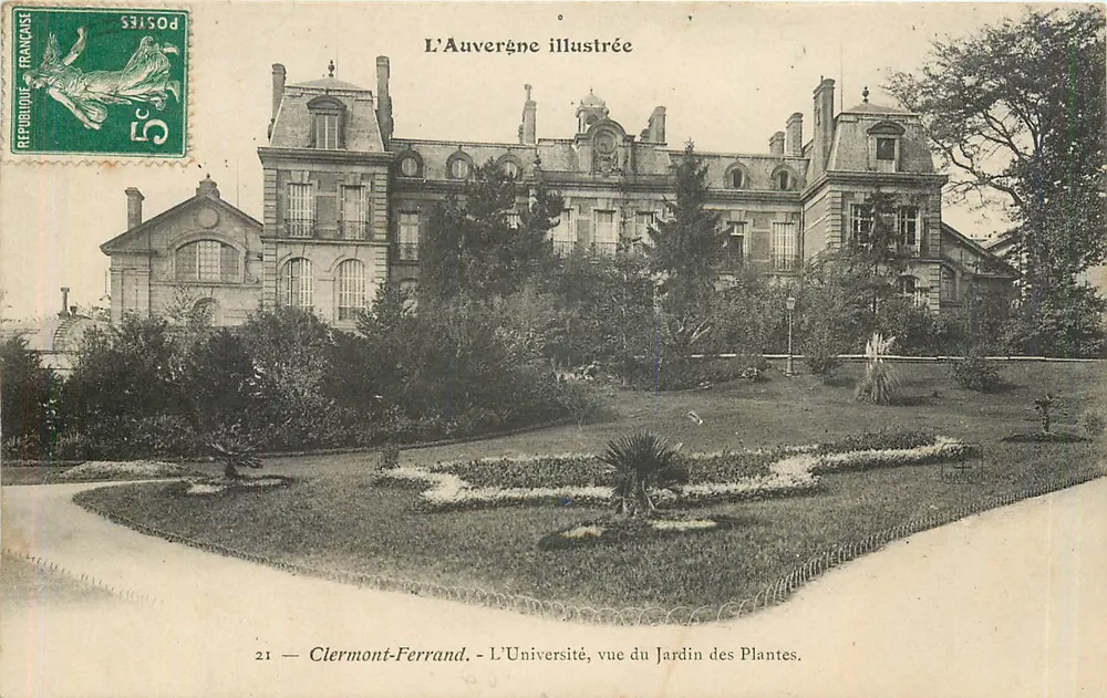Clermont-Ferrand — Ansicht des Jardin des Plantes — L'Auvergne illustrée n°21 - Vorderseite