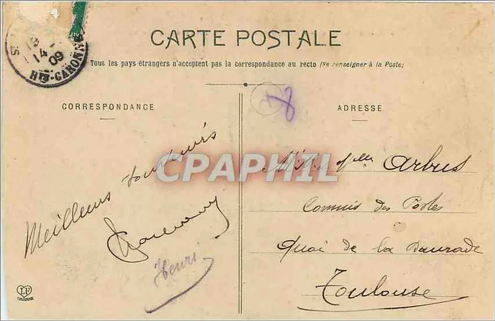 San Bertrand de Comminges — La Cattedrale, vista da Est — Phototype Labouche Frères, Toulouse, 1ère serie - Verso