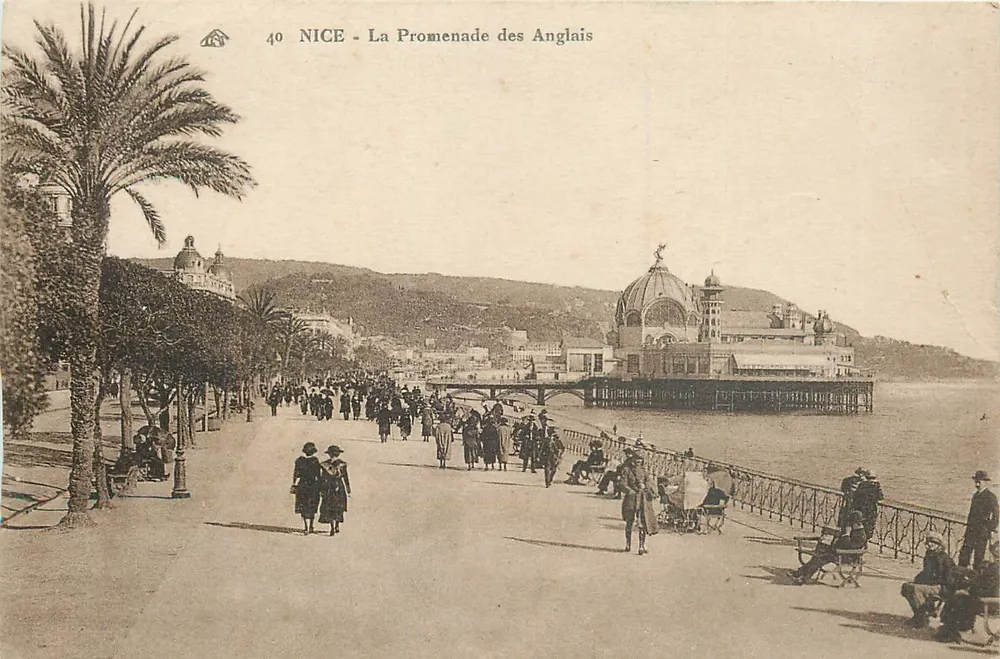 NICE - A Promenade dos Ingleses — vista da ponte e da margem do mar — n° 40 - Frente