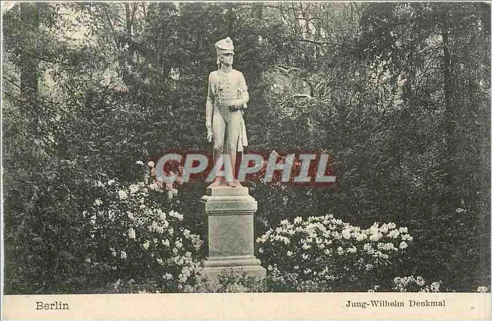 Berlim — Monumento a Jung-Wilhelm — editor desconhecido, número de série não visível - Frente
