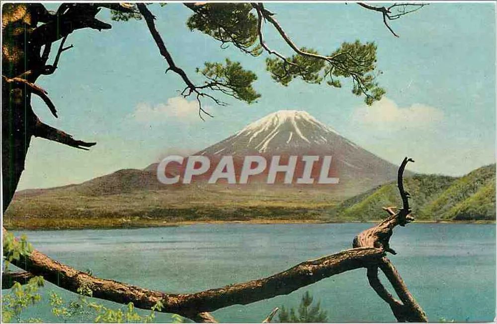 Monte Fuji — visto do lago Motosu — editor desconhecido - Frente