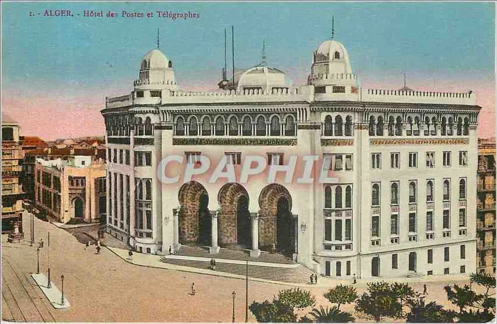 Algéro - Hôtel des Postes et Télégraphes — éditeur anonyme, n° de série non visible - Recto
