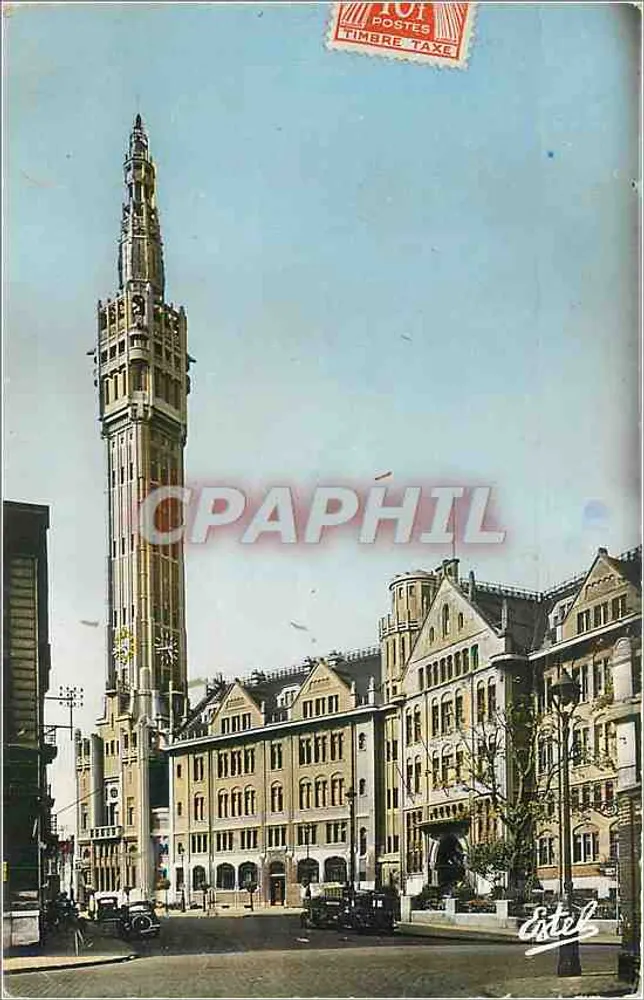 A Torre da Cidade de Lille — vista da praça do Geral-de-Gaulle — editor Értel - Frente