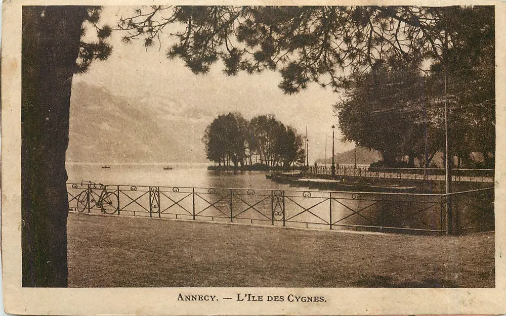 Annecy — A Ilha dos Cisnes — editor não identificado - Frente