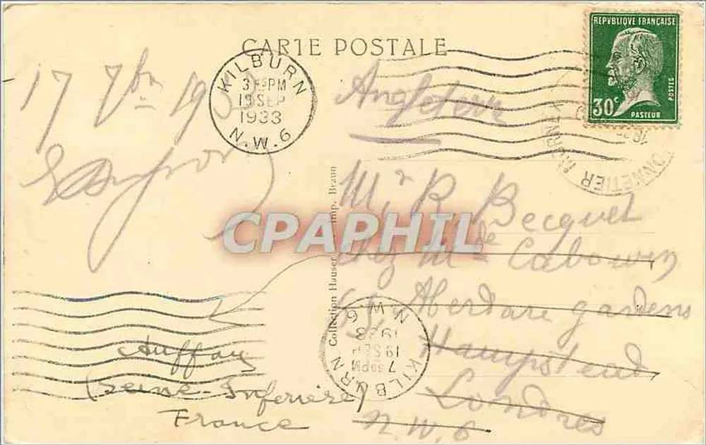 Monnetier — Le funiculaire et le château — Imprimerie de Monnetier, n°7 - Verso