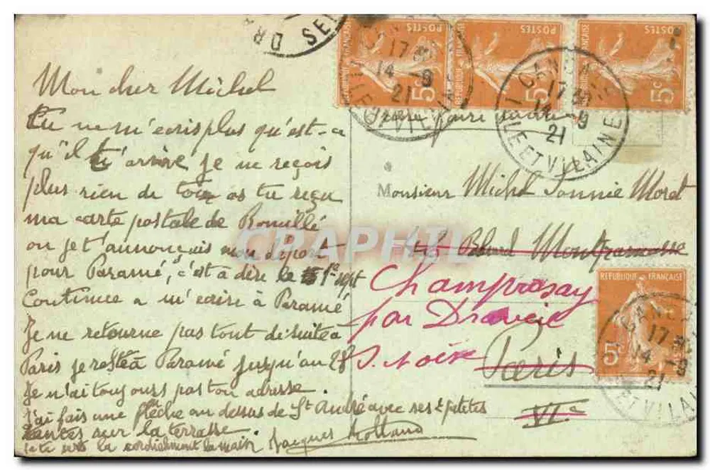 Côte d'Émeraude - Emerald Coast — La Plage de Rochebonne - G. F. - n° 5184 - Rückseite