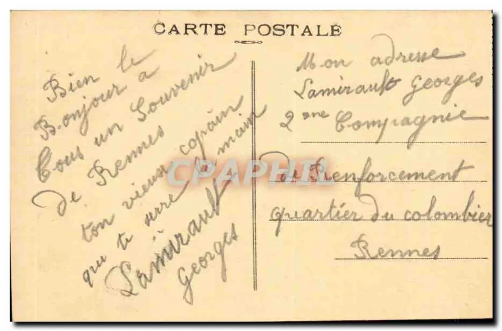 Palácio do Comércio — Rennes (I.-et V.) — Editor A. Lamire, n°81 - Verso
