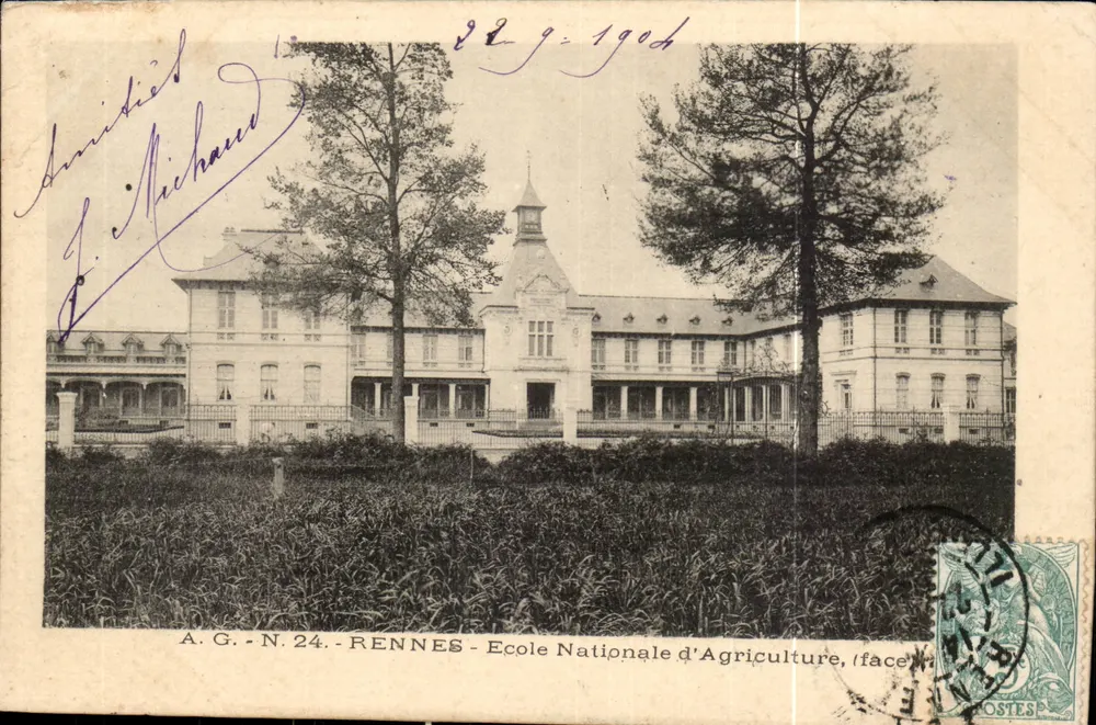 Rennes - Escola Nacional de Agricultura, (frente) — A.G. N.24 — editor A.G. N.24 - Frente