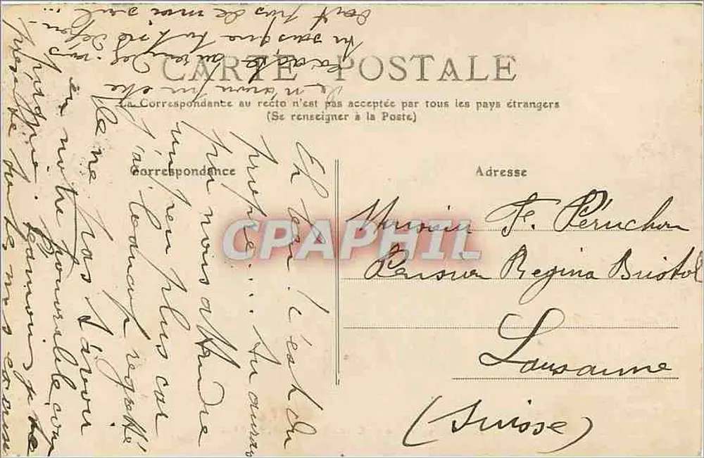 Évian-les-Bains — Le Théâtre — Éditeur inconnu, n° de série non visible - Verso