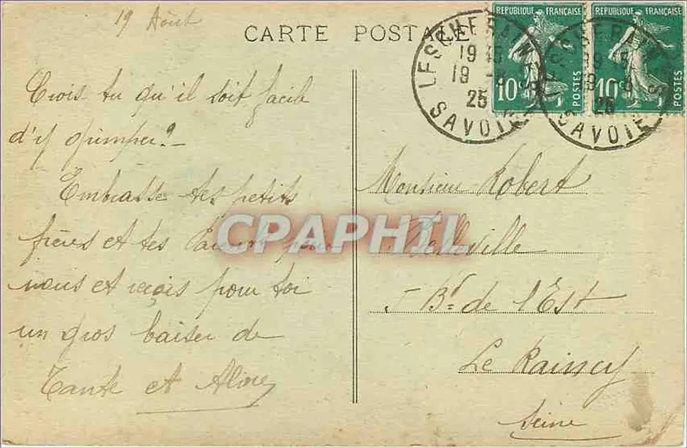 Savoie - Route d'Aix-en-Banges - Les Tours St-Jacques (Monolithes) - Coll. Aymonier, Le Châtelard - Verso