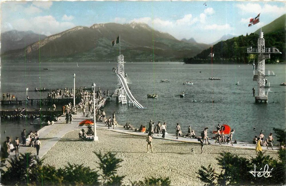 Annecy — A praia municipal — J. Télès - Frente