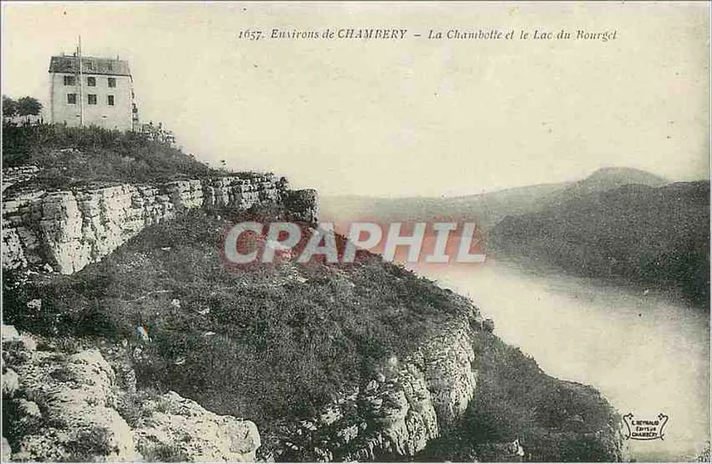 Environ de CHAMBERY — La Chambolle et le Lac du Bourgel — Éditeur L. Béthune, Chambéry, n° 1657 - Recto
