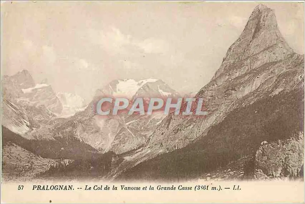 Pralognan — Le Col de la Vanoise et la Grande Casse (3861 m.) — L.L. - Vorderseite