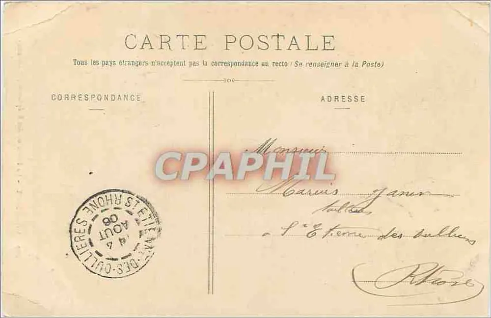 Chambéry - La Fontaine des Éléphants (de Boigne) — E. Reynaud, n° 289 - Verso