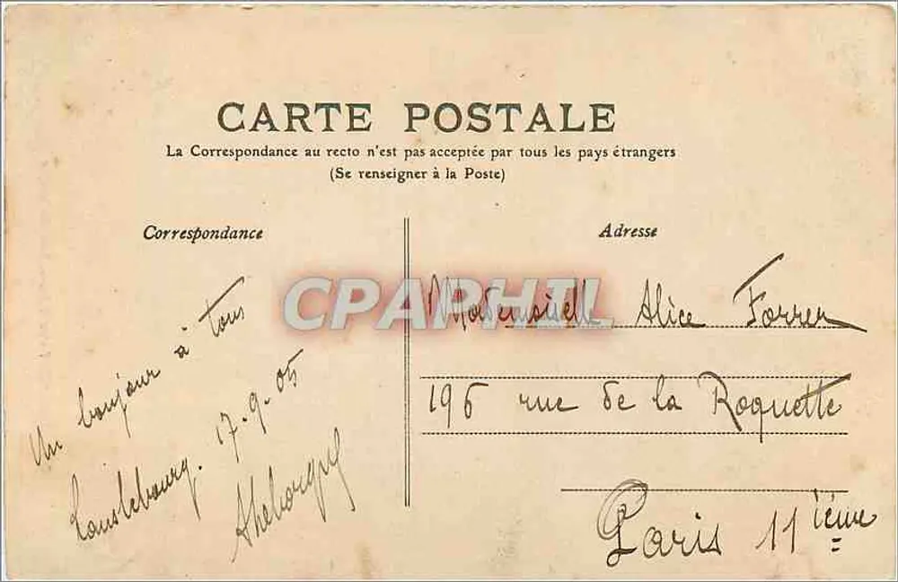 Chambéry - O Castelo, Torre do Donjon — editor C.R. n° 196 - Verso