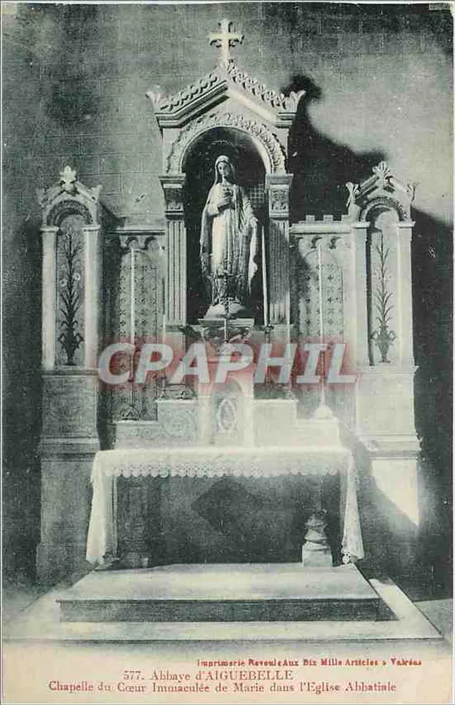 Kapelle des Unbefleckten Herzens Marias in der Abteikirche — Abtei Aiguebelle — Druckerei Revenuée Aux Dix Mille Articles, Valréas - Vorderseite