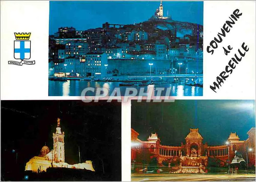 Marselha — Vistas noturnas — Les Éditions Saint-Michel, n°138 - Frente
