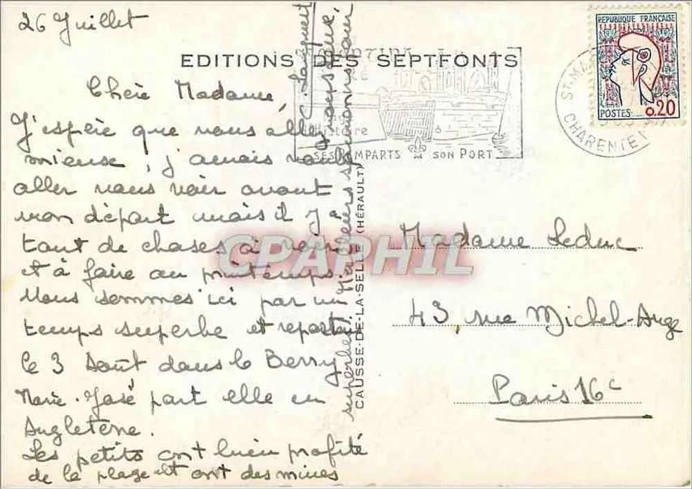 La Couarde-sur-Mer — Il forno di calce — Edizioni delle Settefontaine, n°105 - Verso