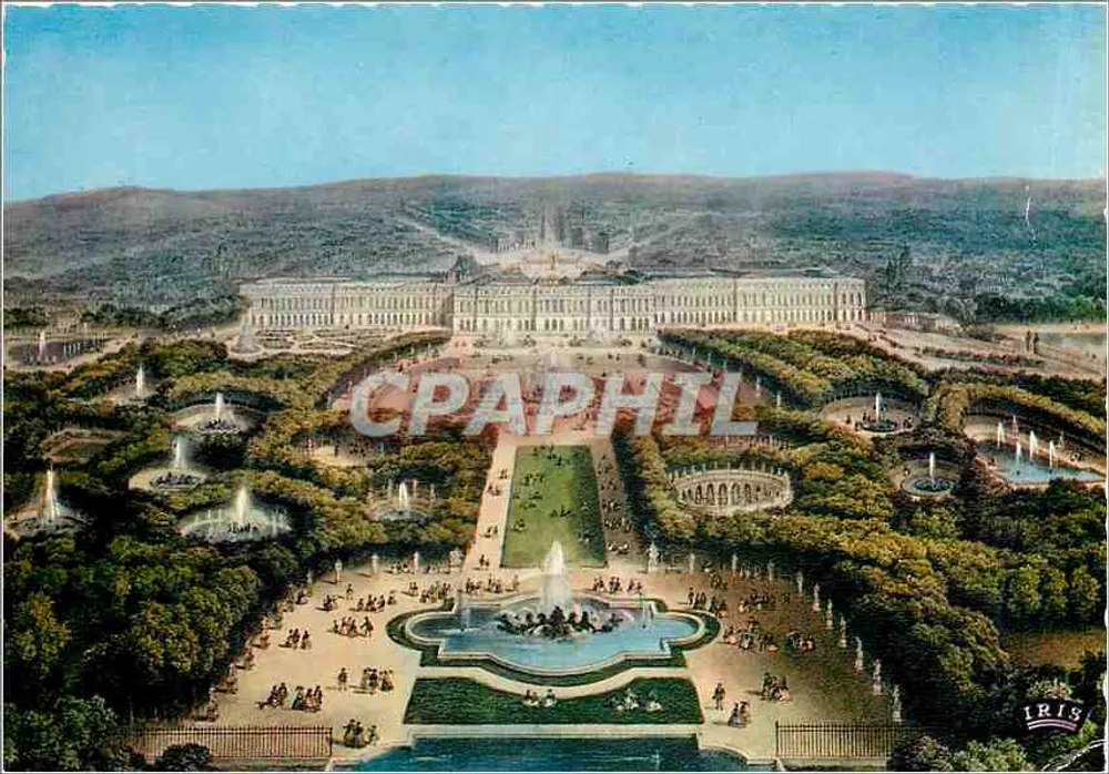 Versailles — Vue générale du Parc et du Palais — éditeur IRIS - Recto