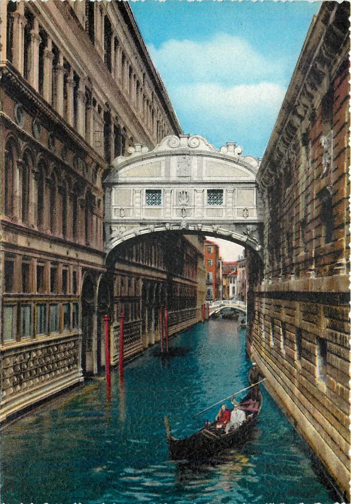 Veneza — O Ponte dos Suspiros sobre o Grande Canal — B.V. n°13 - Frente