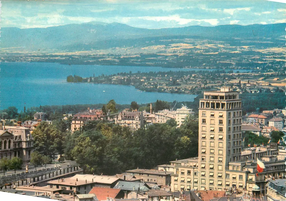 Lausanne - Turm Bel'Air, See und Jura — Editions C. Sartori, n° 8228 - Vorderseite
