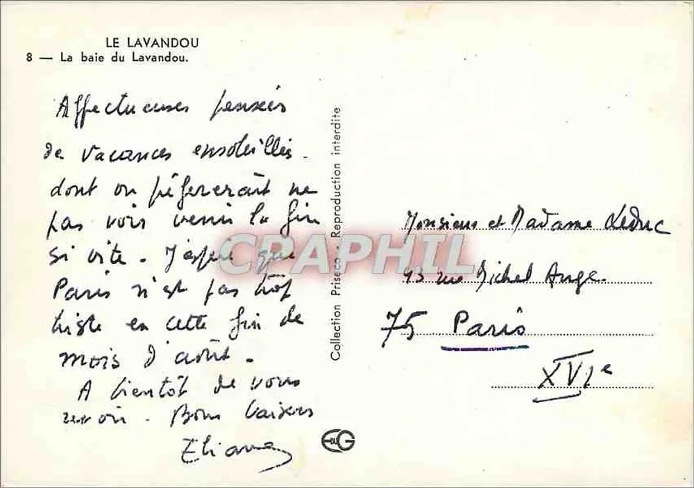 Le Lavandou — La baia di Le Lavandou — Collezione Pristeo - Verso