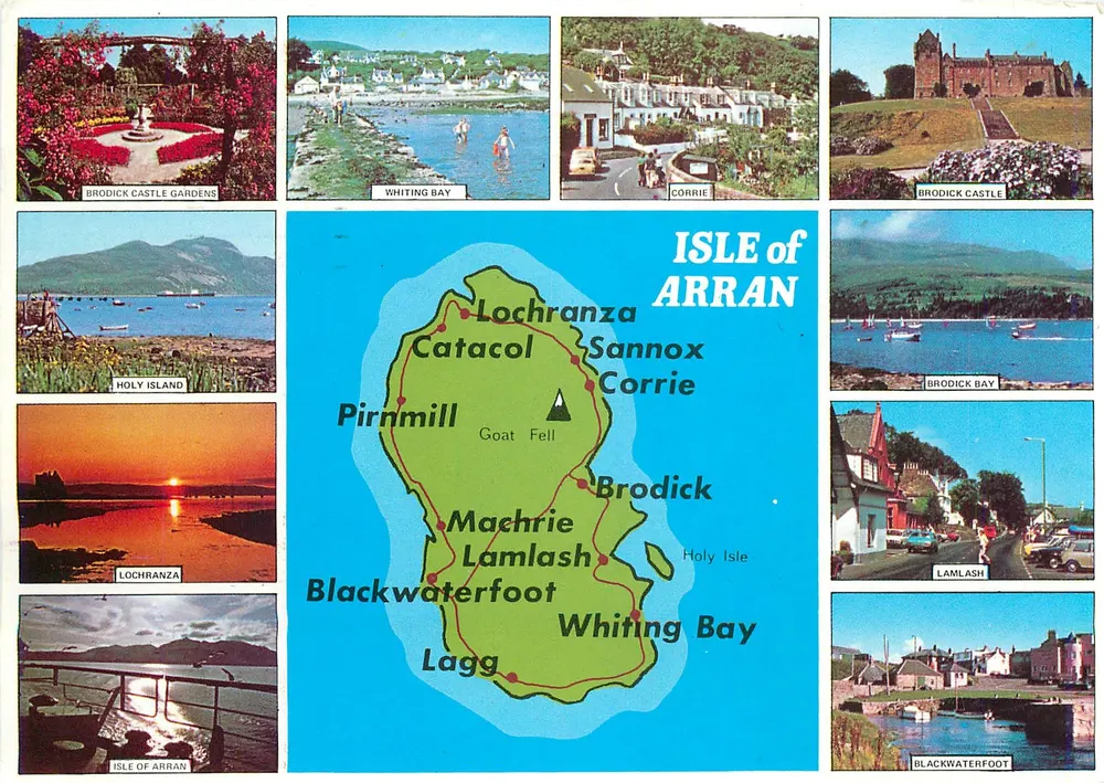 Wyspa Arran — Karta turystyczna — Braemar Films Ltd - Awers