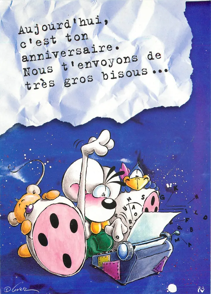 Aniversário — desenho de Coletz — editor Piddlle, n°73 - Frente