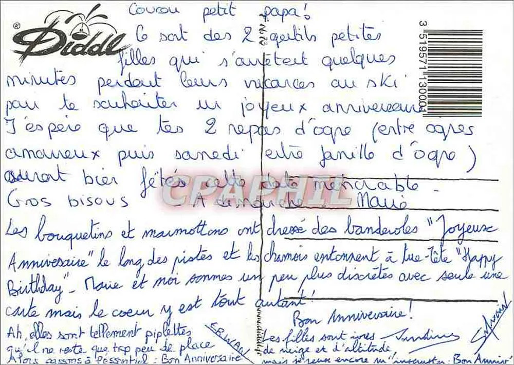 Aniversário — desenho de Coletz — editor Piddlle, n°73 - Verso