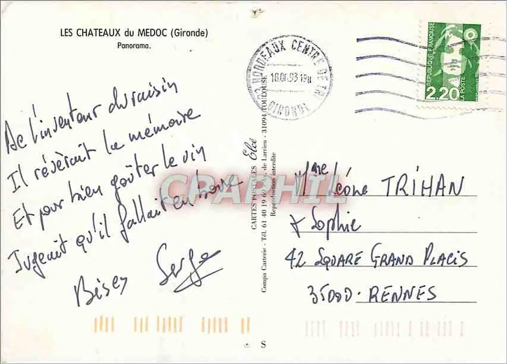 I Castelli del MÉDOC — Editore: Élèé, n° di serie 5 - Verso