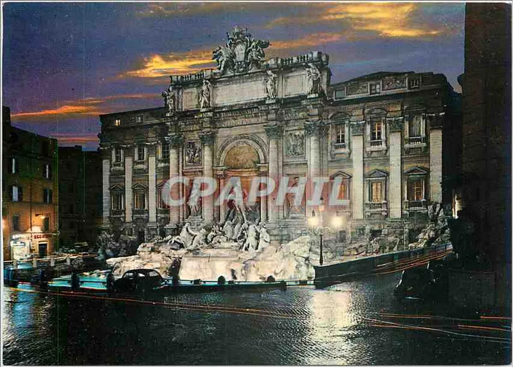 Fuente de Trevi — Noche — Plurigrafe Termini (n°251) - Anverso