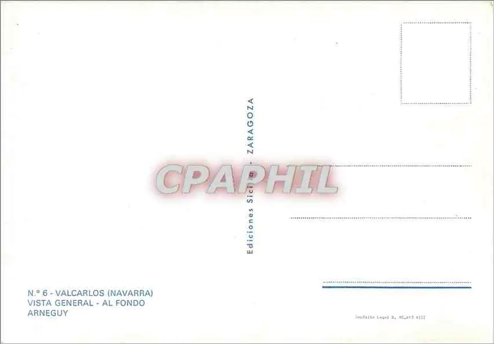 Valcarlos (Navarre) — allgemeiner Blick — Verlag Ediciones Sicilia Zaragoza, Nr. 6 - Rückseite