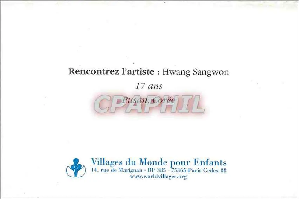 Nature morte met witte lelies en fruit — Hwang Sangwon — Villages du Monde pour Enfants - Achterkant