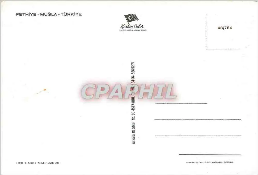Ölüdeniz — vista panorâmica da praia — Keskin Color, n° 48/784 - Verso