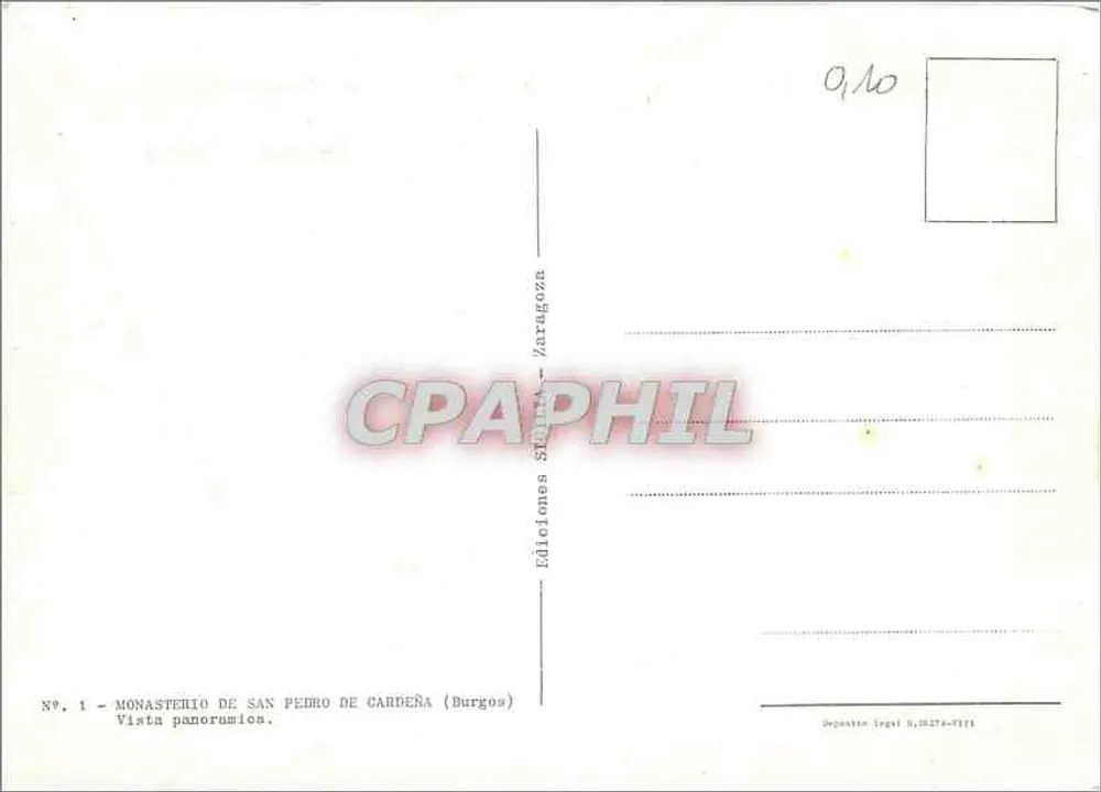 Kloster San Pedro de Cardeña — Panoramablick — Standa Editions / Zaragoza, Nr. 1 - Rückseite