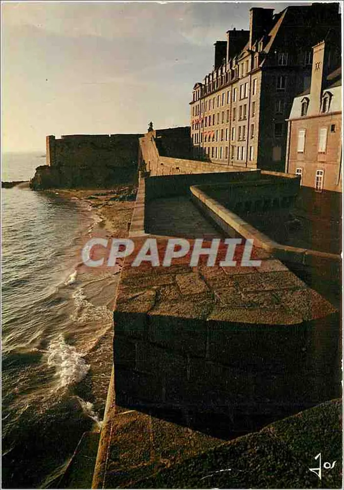 Saint-Malo (Il-et-V.) — Les remparts à marée haute — Editions d'Art JOS, n° MX 7468 - Recto