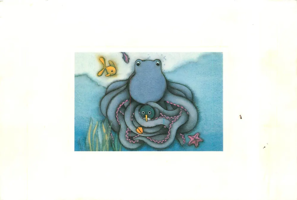 Peixe nos braços de uma lula — ilustração aquática — Nord-Sud Verlag AG, Gossau Zurich - Frente