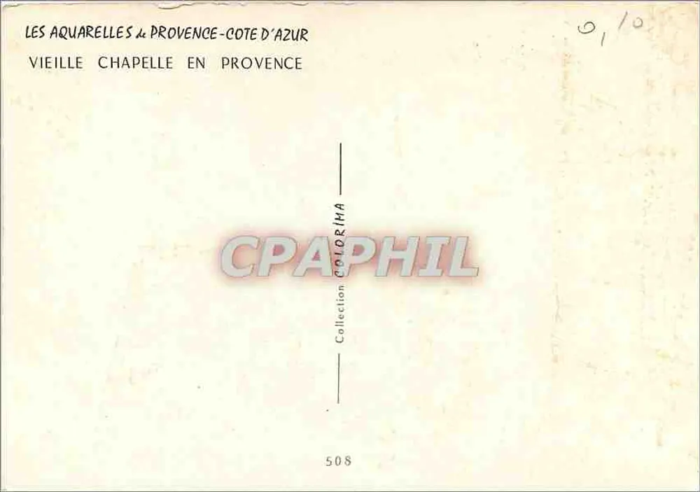 Old Chapel in Provence — Collection Colorphila — n°508 - Back