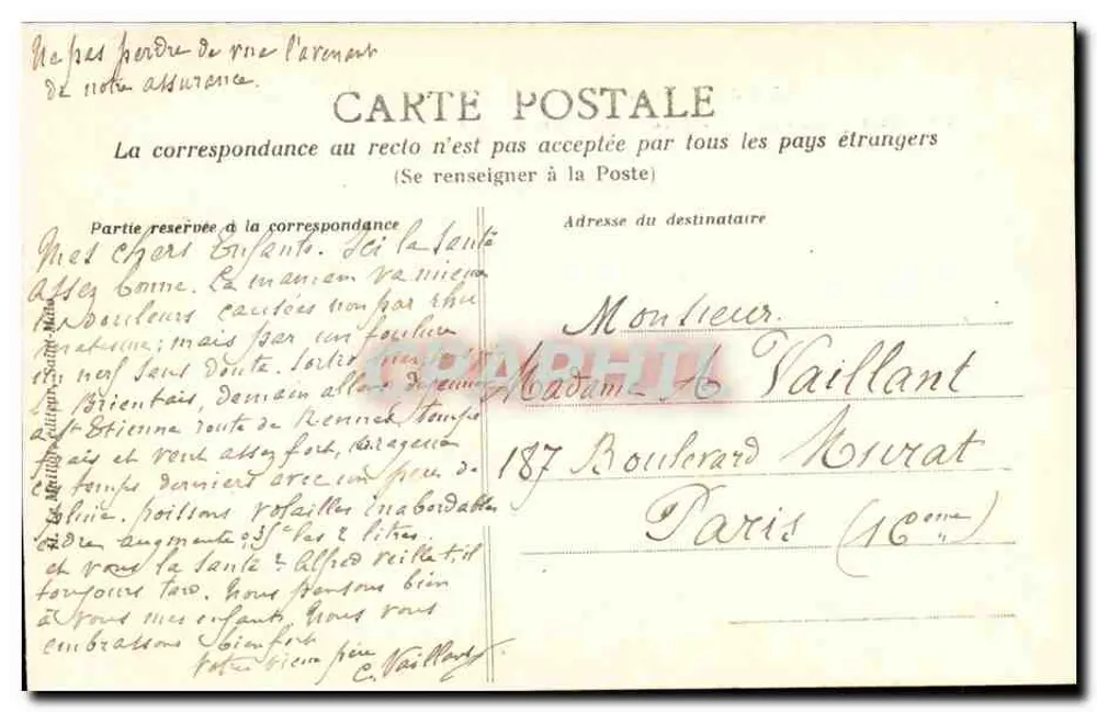 Saint-Malo - Die Strandpromenade und der Nationale Festung bei Flut — Côte d'Émeraude, n°1261 - Rückseite