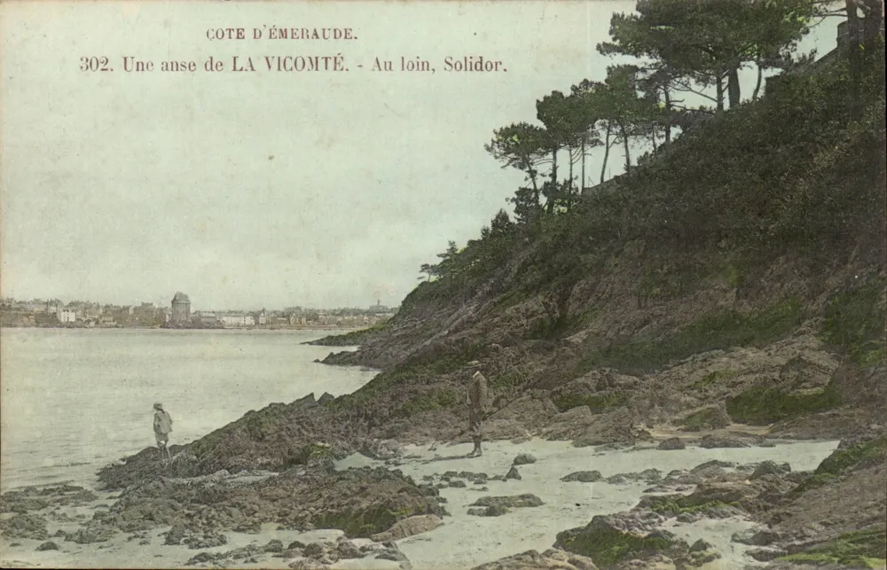 Côte d'Émeraude — Uma enseada de La Vicomté - À distância, Solidor — n°302 - Frente