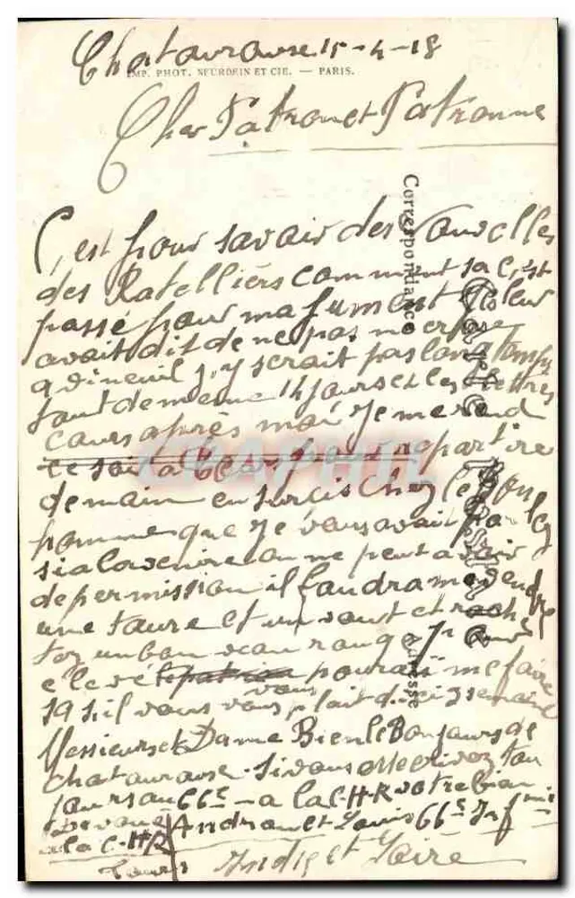 Châteauroux — Vue générale prise du clocher Notre-Dame — ND. Phot. - Verso