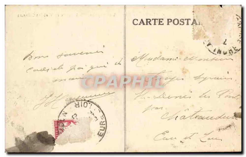 Argenton — Linker Ufer, Alte Brücke und Alte Galerien — Verlag Langlois - Rückseite